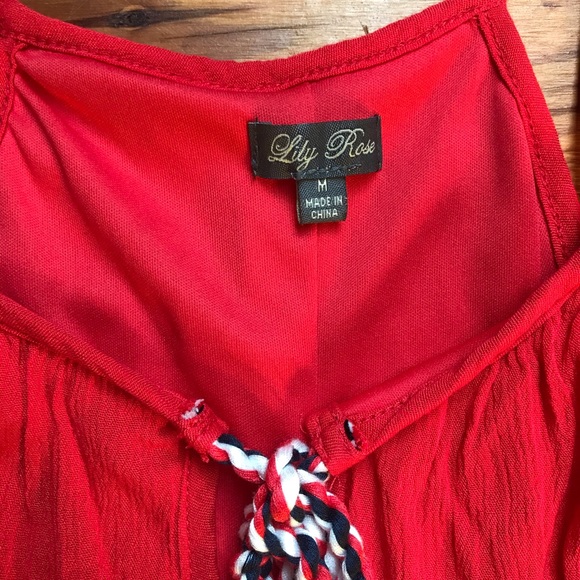 Lily Rose Red Sheath Tassle Dress, NWT, M - Picture 6 of 12